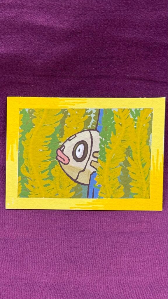 Feebas and Clobbopus Art Cards [OC]