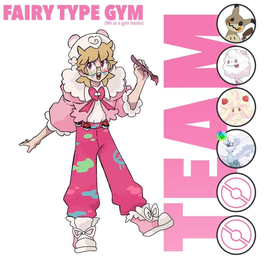 I drew myself as a Pokemon character