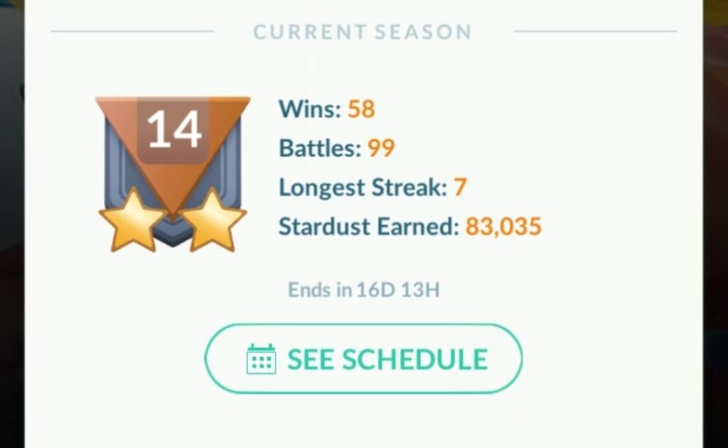 Only play GBL Master League, 58/99 is not a bad ratio no?