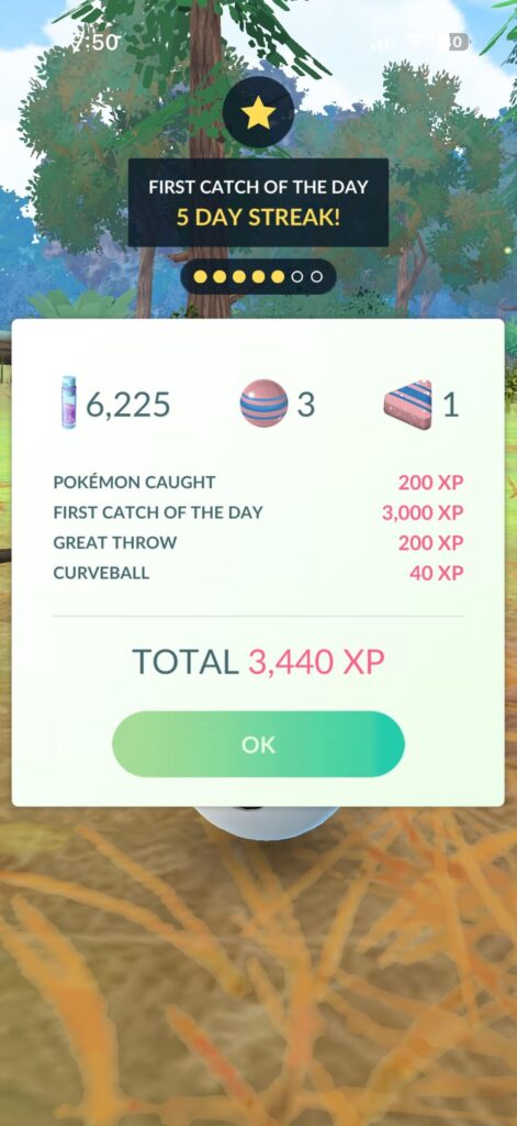 I’m loving the 2x stardust first catch of the day bonus