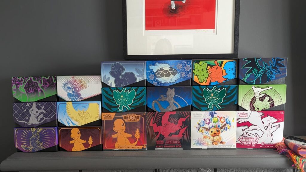 Partner does not approve of ETB boxes on the mantelpiece. How do you organise your cards?