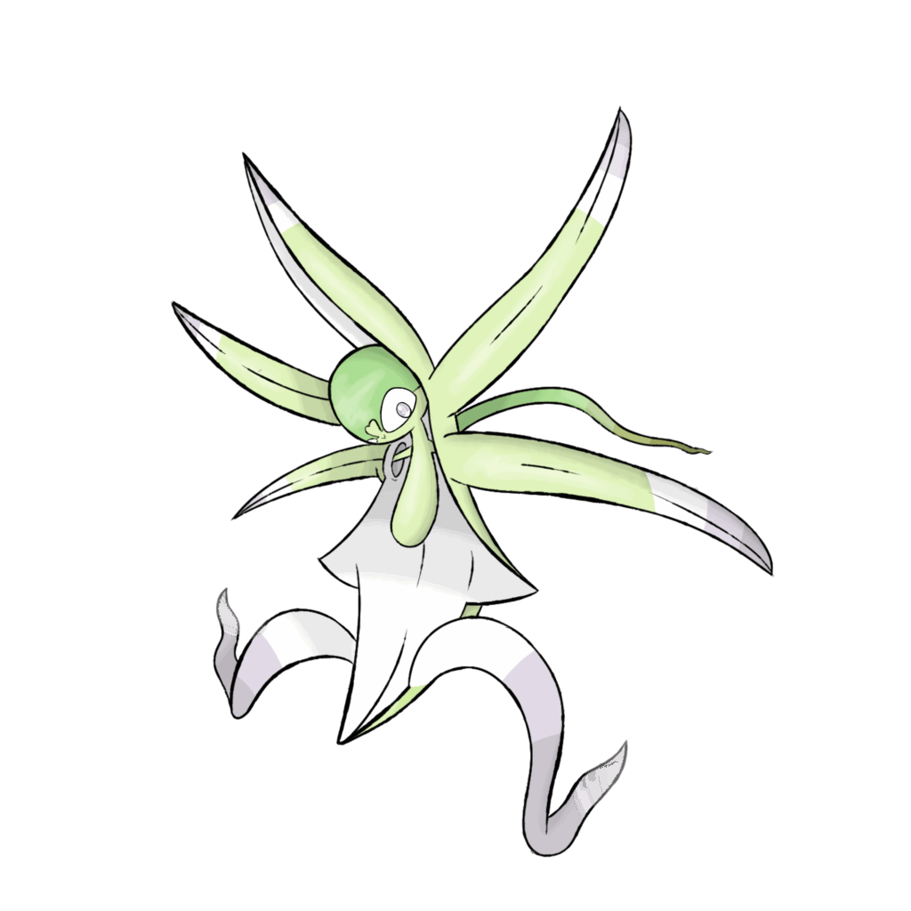 My attempt at a "Ghost Orchid" Fakemon