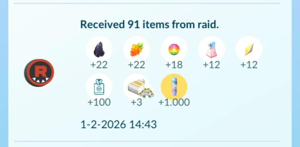 Tip: if you and 1 friend both have GO Pass rank 75+ and good counters, it's very likely you can bulk raid Shadow Regigigas as more than 16 shards a raid is very easy to reach. Combine with the upcoming CD for 2x candy.
