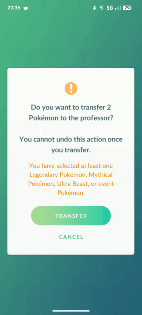 Weird message while transferring galarian yamask