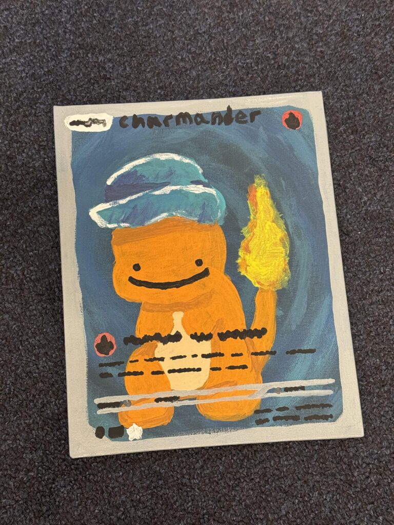 Tried to make a Charmander based on the Van Gogh Pikachu