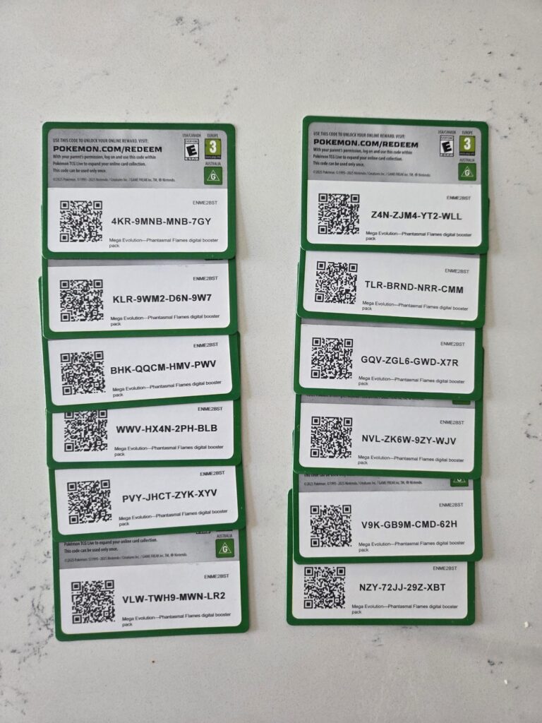 TCG Live Codes