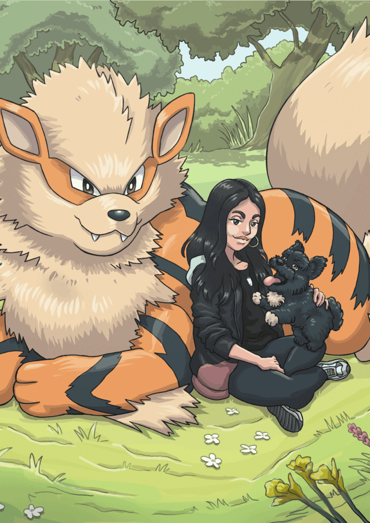 [OC] Commission girl resting with her puppy