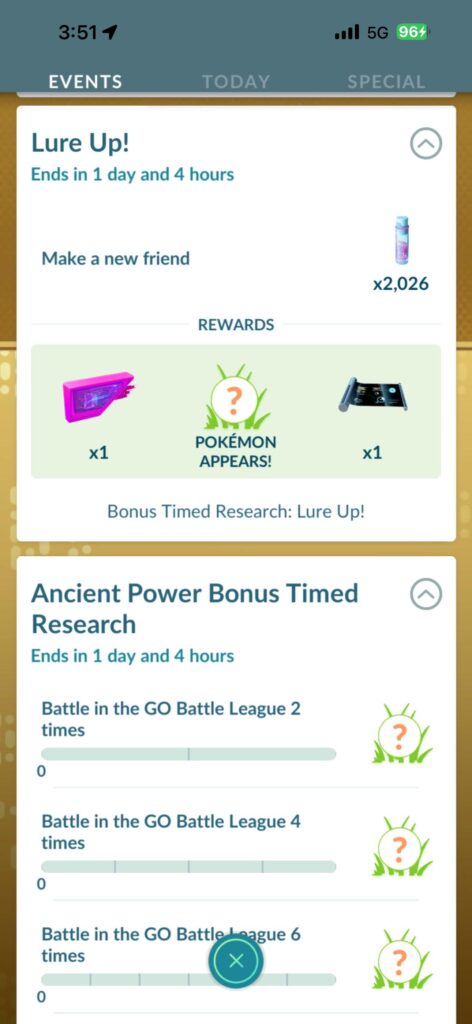 Anyone know what events either of these timed research correspond to?