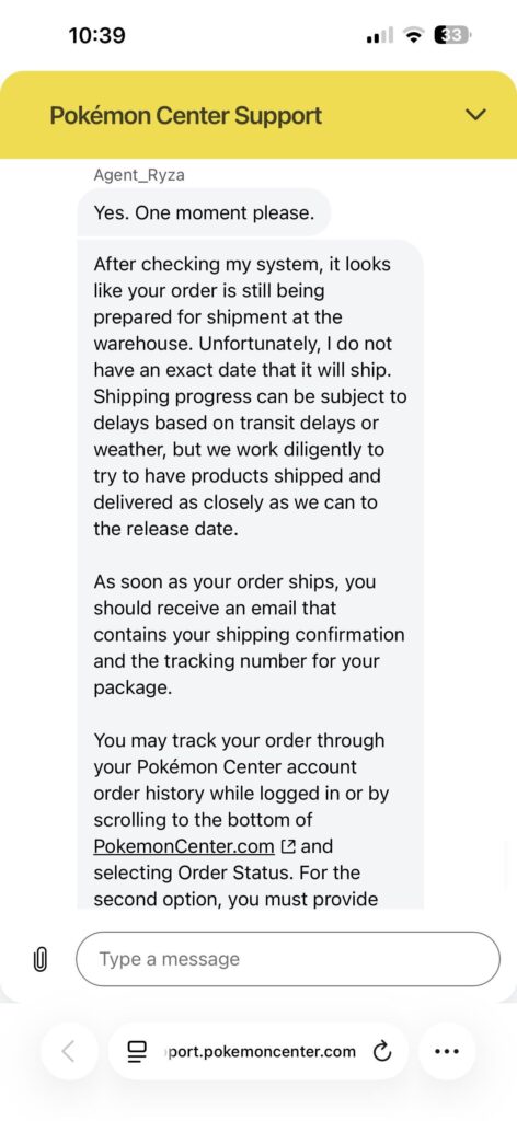My order for the Ascending ETBs wasn’t canceled but still haven’t shipped and tomorrow is the release date..