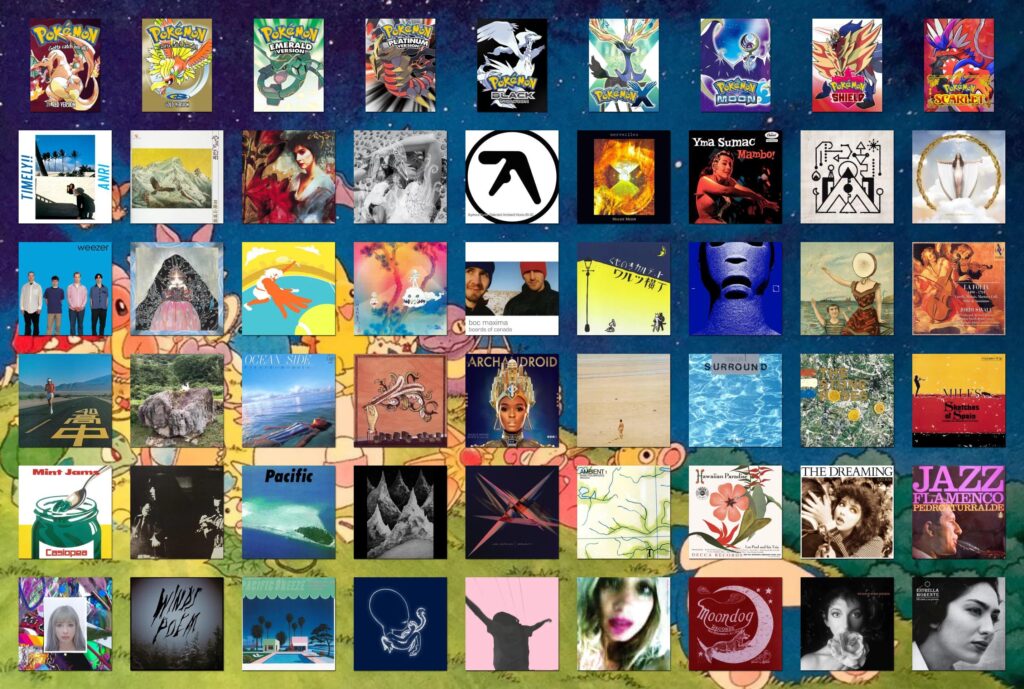 Albums I associate with each pokemon generation!!