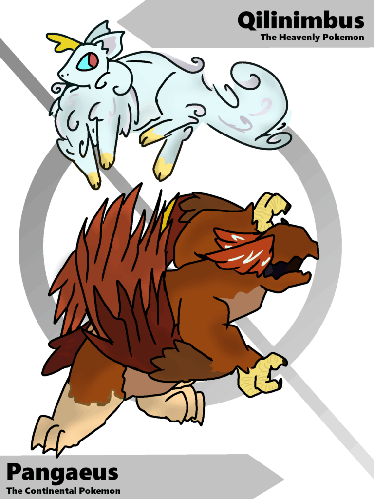 (OC) The Legendaries of the Aurai region, Qilinimbus and Pangaeus!