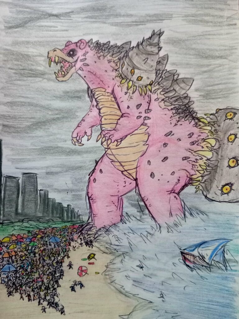 (Art by me) Drawing Pokemon as kaijus