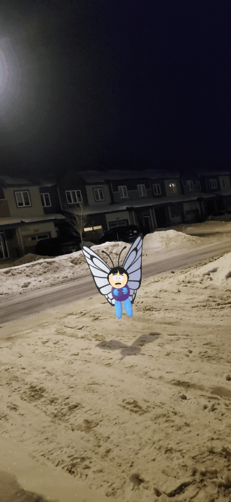 Hahahah, look Stan! I'm a beautiful butterfree!