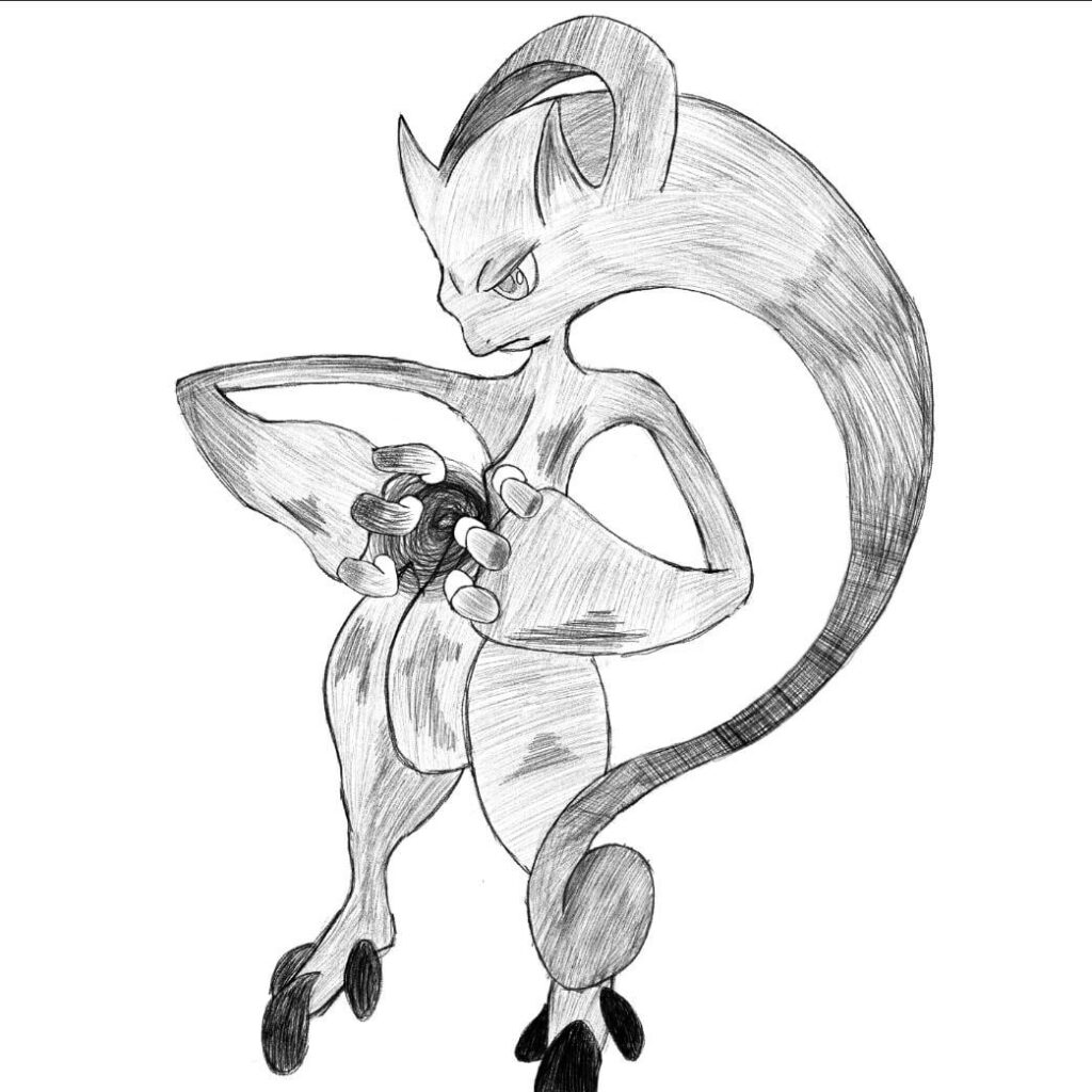 F8nished my Mega Mewtwo Y drawing