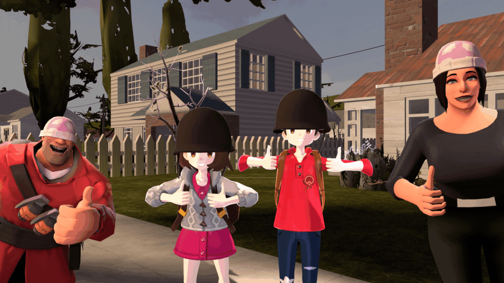 I made that sfm of pokemon and tf2 based on a old meme. I call it as ' Give me your hat !... but everybody gains a hat ! '