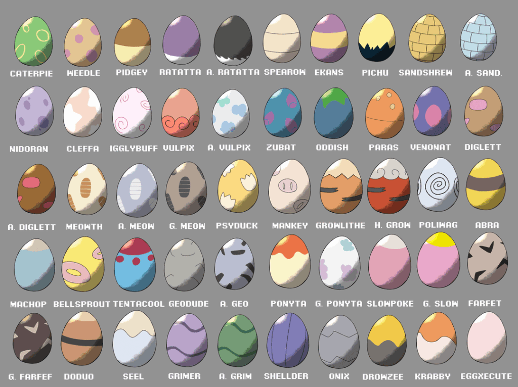Pokémon eggs (Kanto)