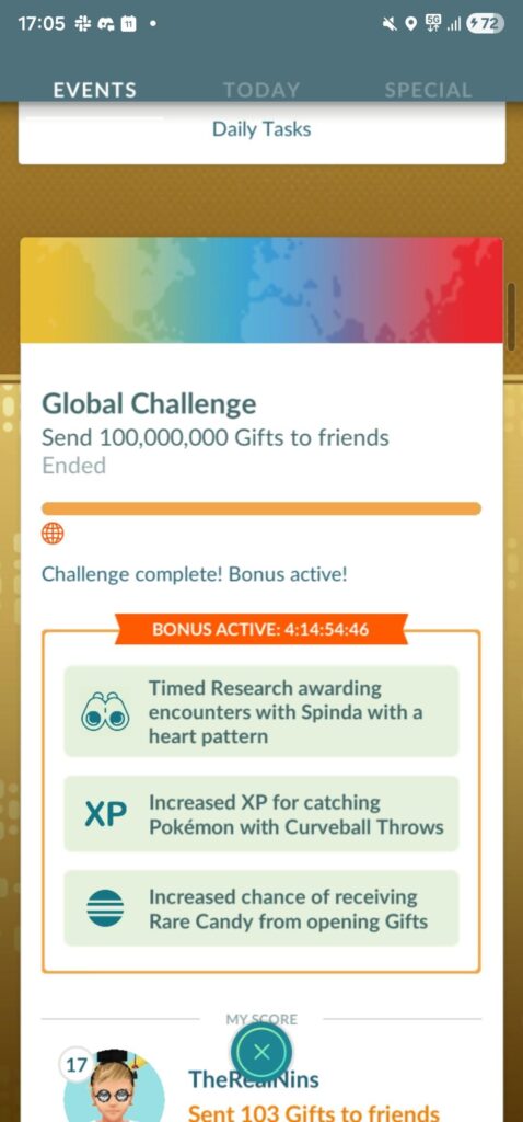 Global Challenge completed!