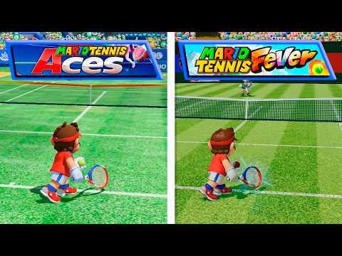 Mario Tennis Fever vs Mario Tennis Aces | Direct Comparison | Graphics Evolution