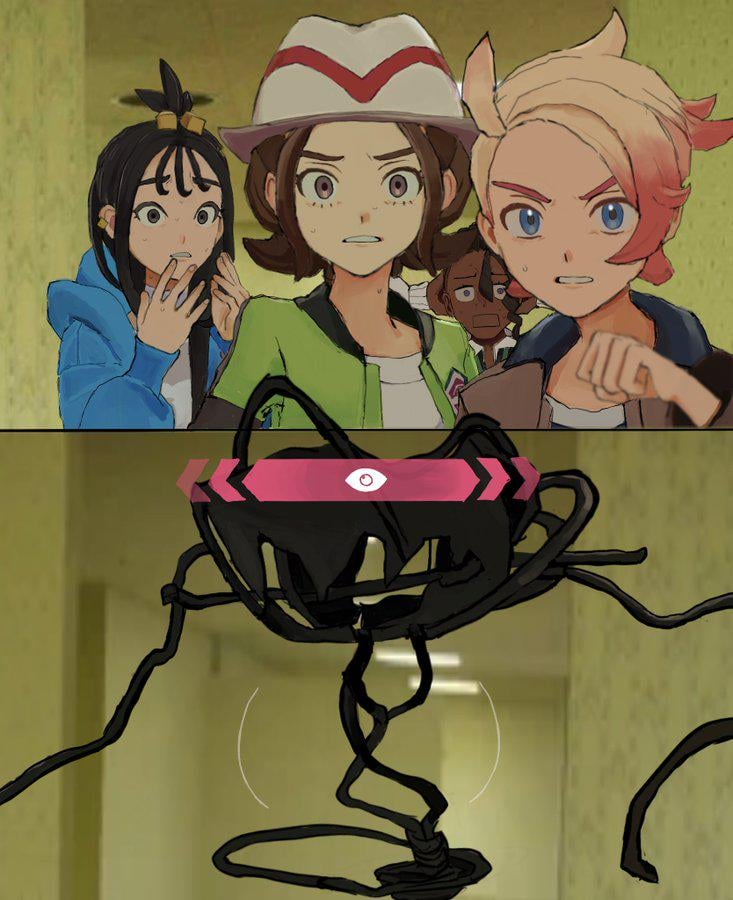 [Art by @sakanamaZA on twitter] ………I don’t think that’s a Pokémon. You should run.