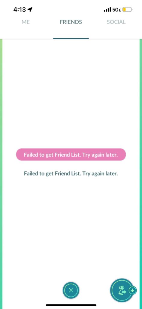 Unable to find friends