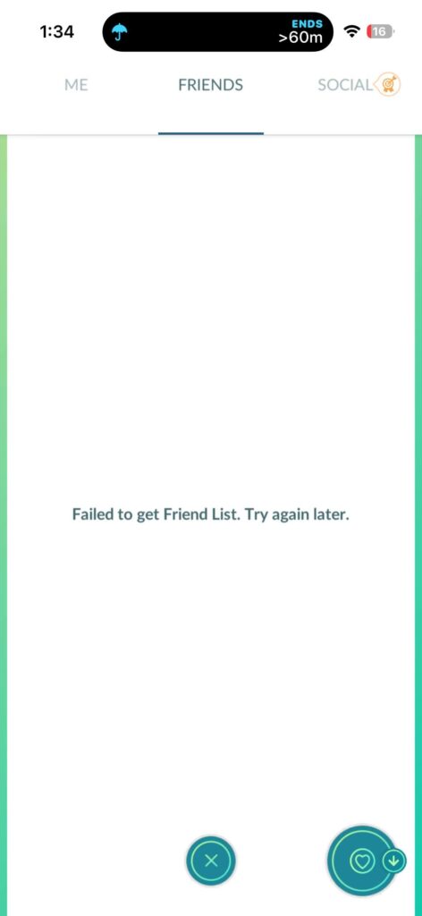 Can’t retrieve friends list