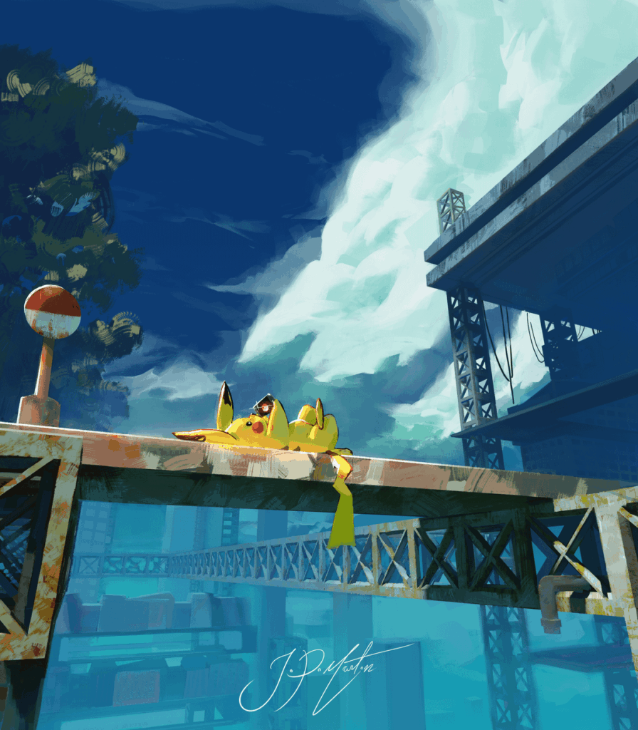 [OC] Pokemon artwork I made last year using Clip Studio + Blender.