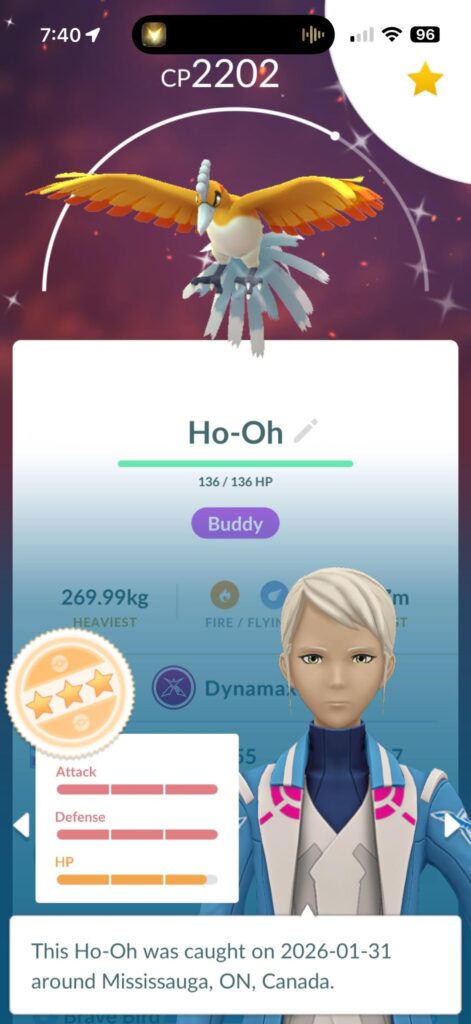 My first shiny ho-oh!