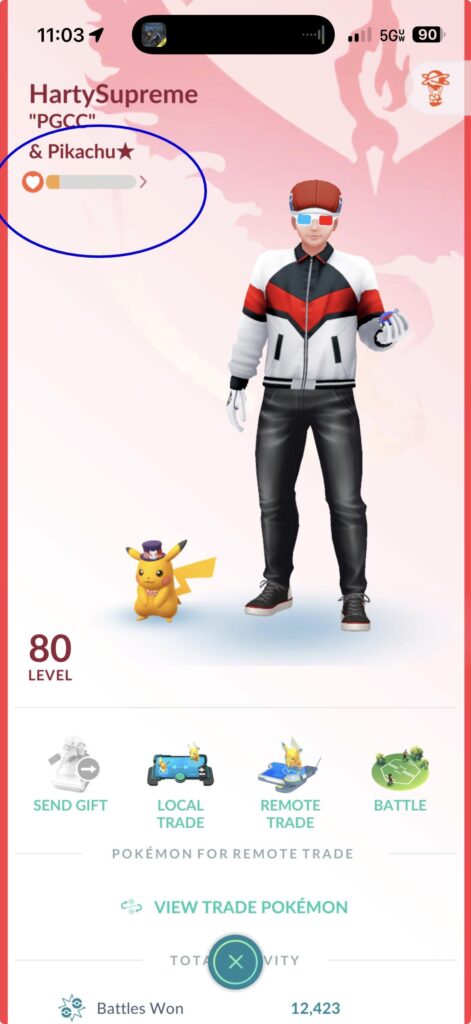 Forever Friends but seeing a progress bar on their profile. What is it?