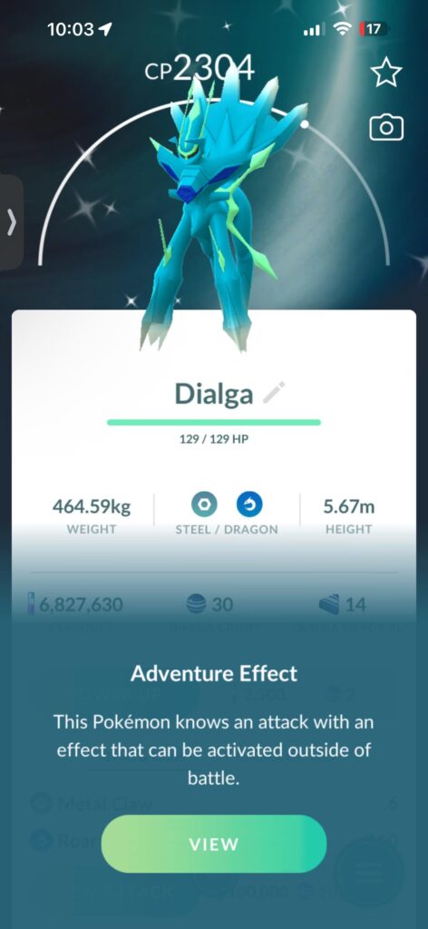 Lucky! Shiny Dialga!