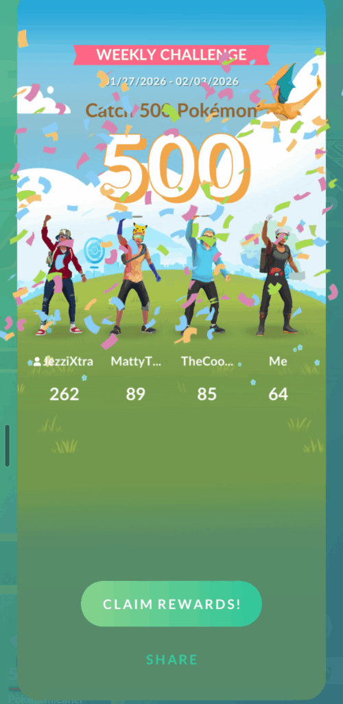 Weekly Challenge Error No Rewards