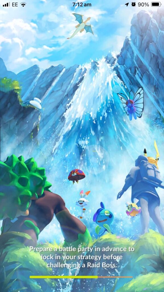 Pokémon go not loading just stops at this point