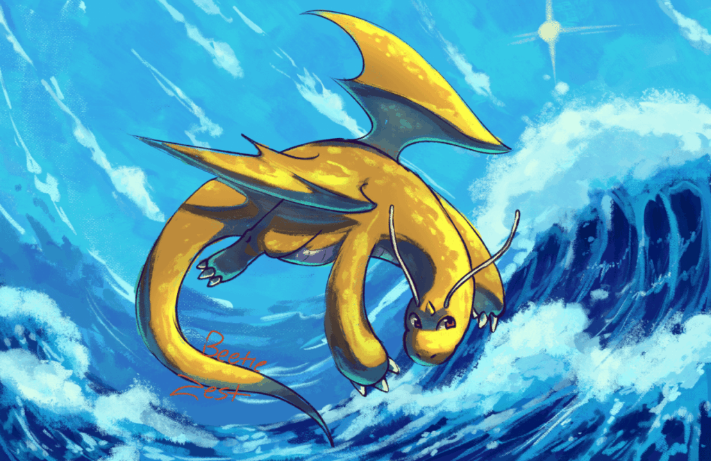 Dragonite swoops in! (OC)