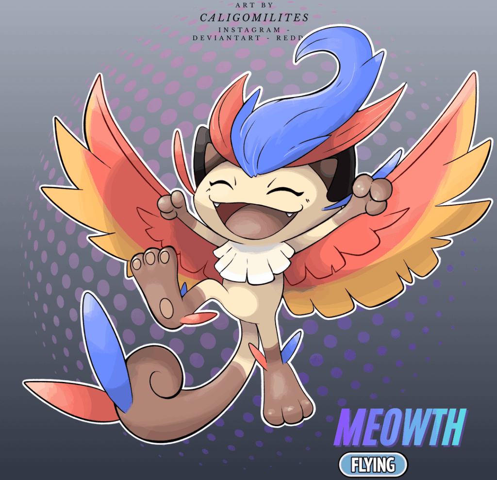 Gen 10 Regional Meowth - flying Type
