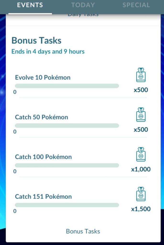 PSA: New bonus tasks added to Go Pass: Pokémon 30th Anniversary.