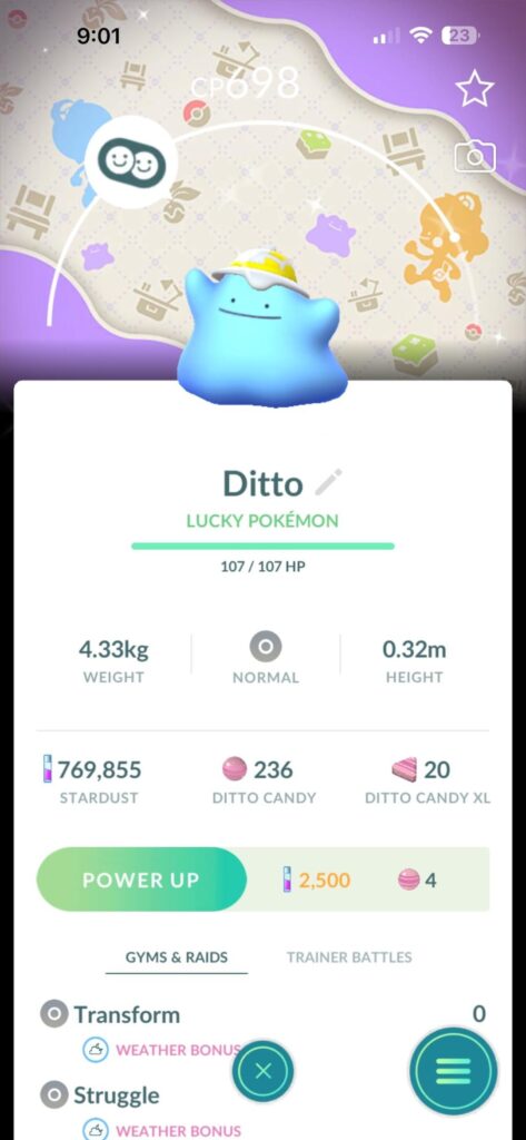 MY BF GAVE ME HIS SHINY DITTO AND ITS A LUCKY TRADE