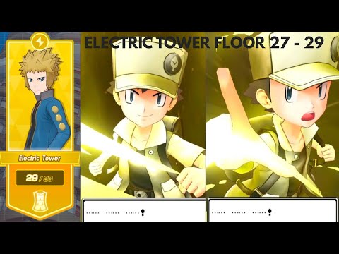 Red96 Carried | Electric Tower Floor 27-29 Cleared | Pasio Tower | Pokemon Masters EX
