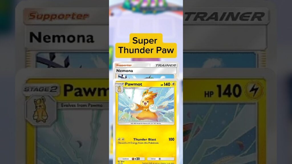 New Pawmot with Supporter Nemona gave 180 damage to ex opponent #pokemontcgpocket