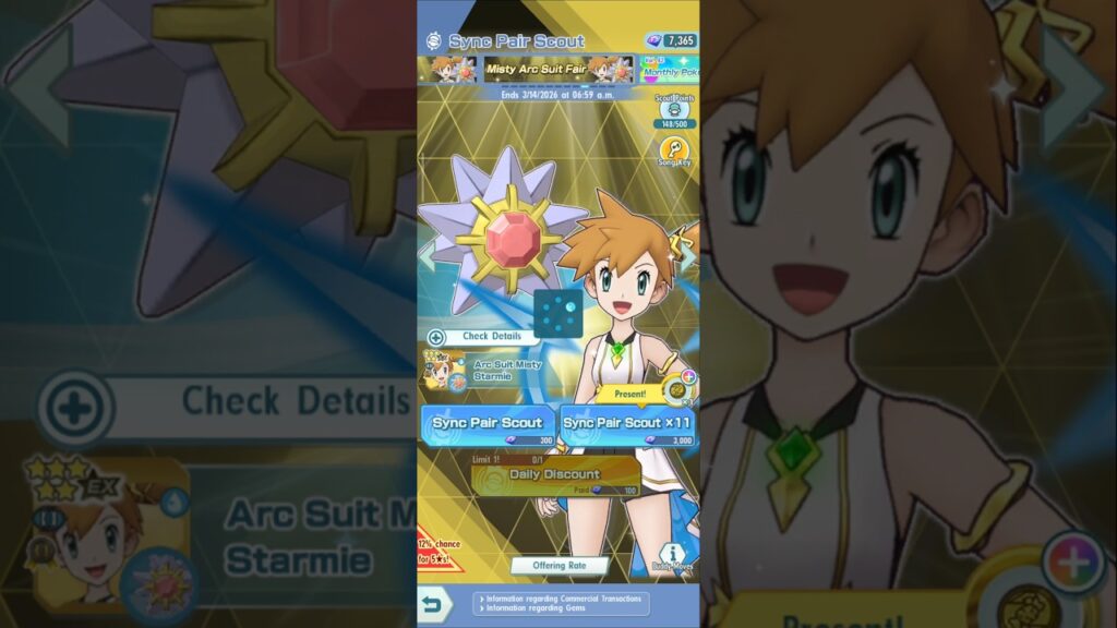 Arc Suit Misty and Starmie | Pokemon Masters EX | #pokemon #pokemonmasterex #anniversary
