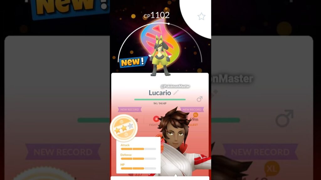 Got Lucario with Special Background in Pokemon GO