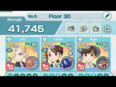 Normal tower floor 30 with Anni Juliana, Academy Gladion/Florian (Pokemon Masters)