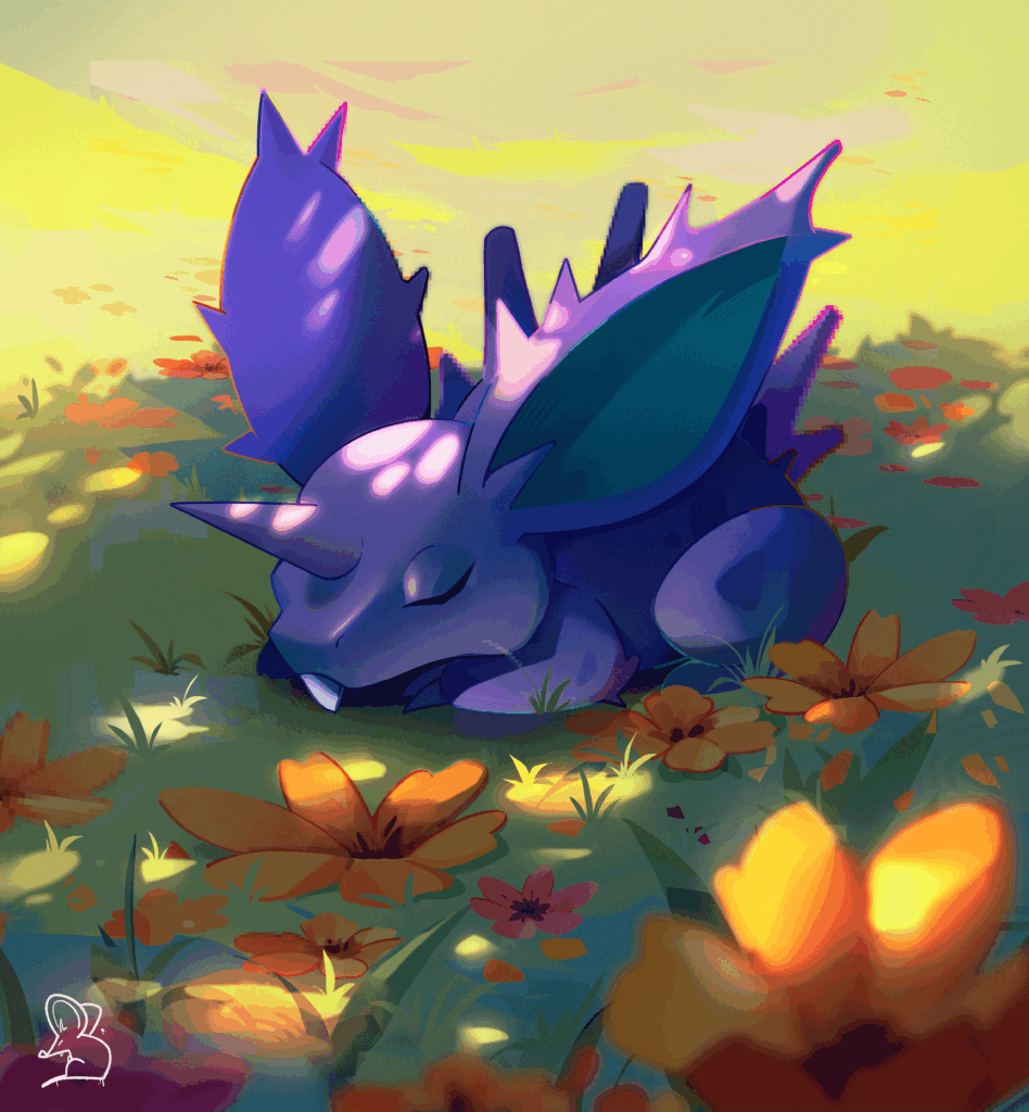 [OC] A Nidoran resting on the grass.