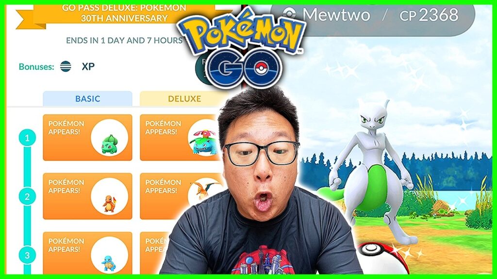 Catching Every Pokemon From the Deluxe GO Pass Rewards, And I GOT A FREE SHINY MEWTWO!