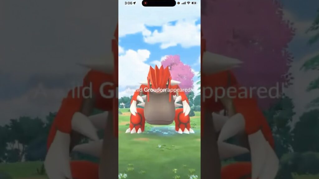 WILD LEGENDARY!!! 3,500+ CP Wild Groudon In Pokemon Go! #shorts #pokemon