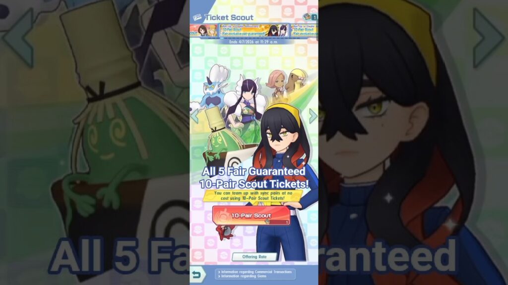 ALL 5 OF MY GUARANTEED 10-PAIR SCOUT TICKET SUMMONS! #pokemonmasters