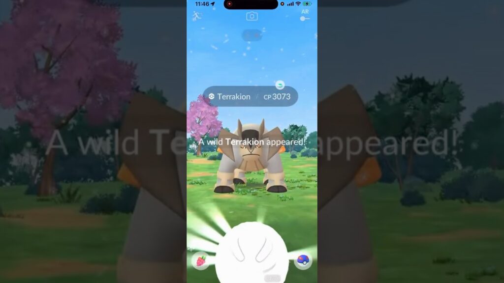 WILD LEGENDARY CAUGHT!!! 3,000+ CP Wild Terrakion CAUGHT In Pokemon Go! #shorts #pokemon