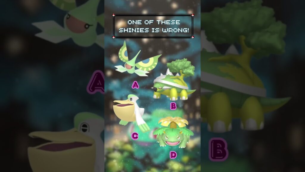 How good is your shiny knowledge! Only pokemon masters can pick the shiny that is wrong!