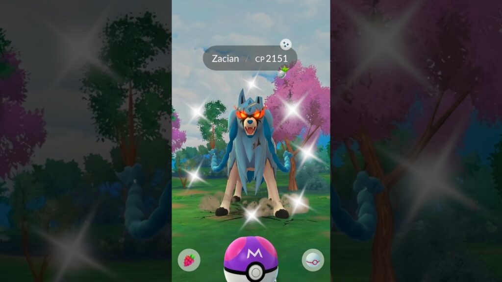I Almost Used Masterball on Shiny Zacian #shorts #zacian #legendary #catch #pokemon #ultragoo #raid