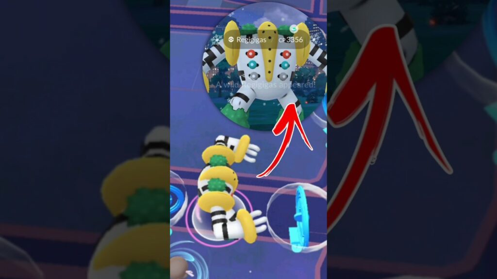 3300 Cp wild Legendary Regigigas in  Pokemon GO.