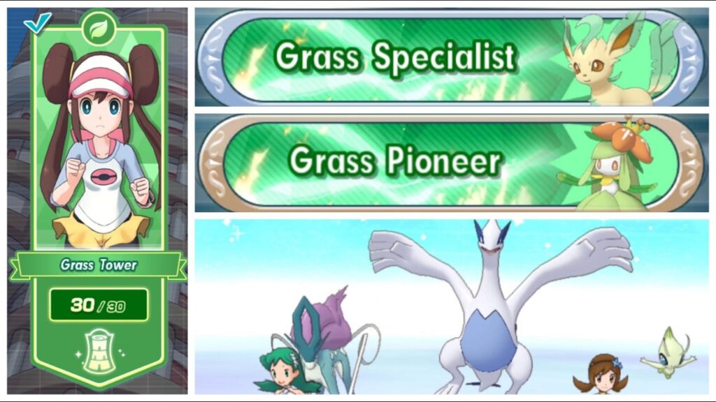 Pokemon Masters EX Pasio Grass Tower Conquered Final Floors 27-30