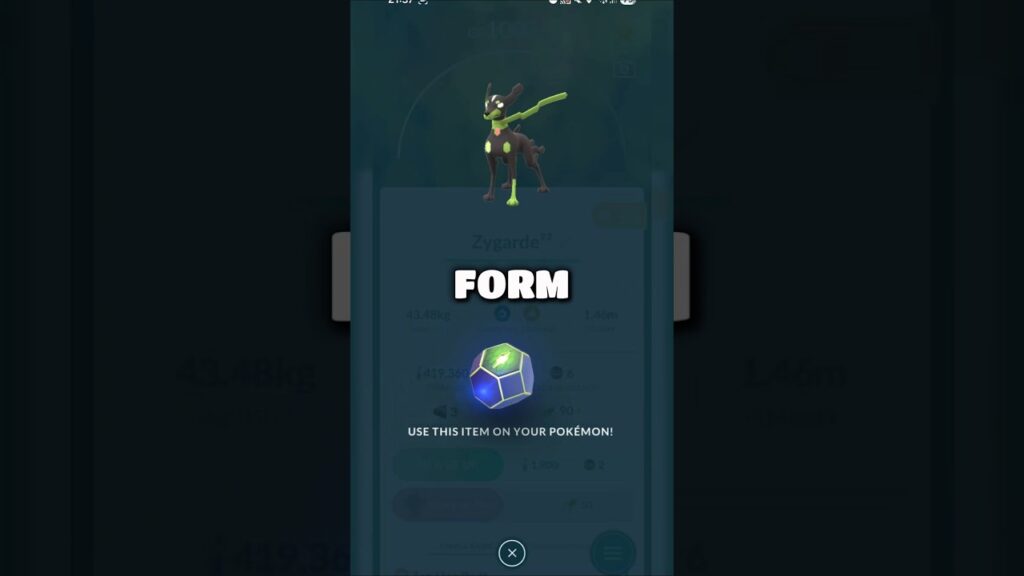 Have you form changed Zygarde with the Zygarde cells in Pokemon GO? #pokemon #pokemongo #pogo